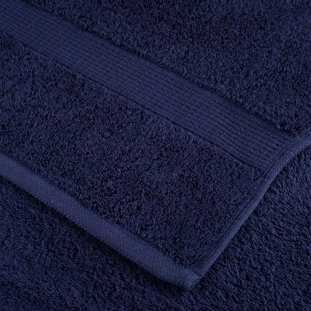 vidaXL Premium Towels "SOLUND" 2 pcs Navy Blue 100x200 cm 600 gsm