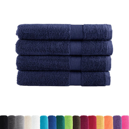 vidaXL Premium Towels "SOLUND" 4 pcs Navy Blue 100x200 cm 600 gsm