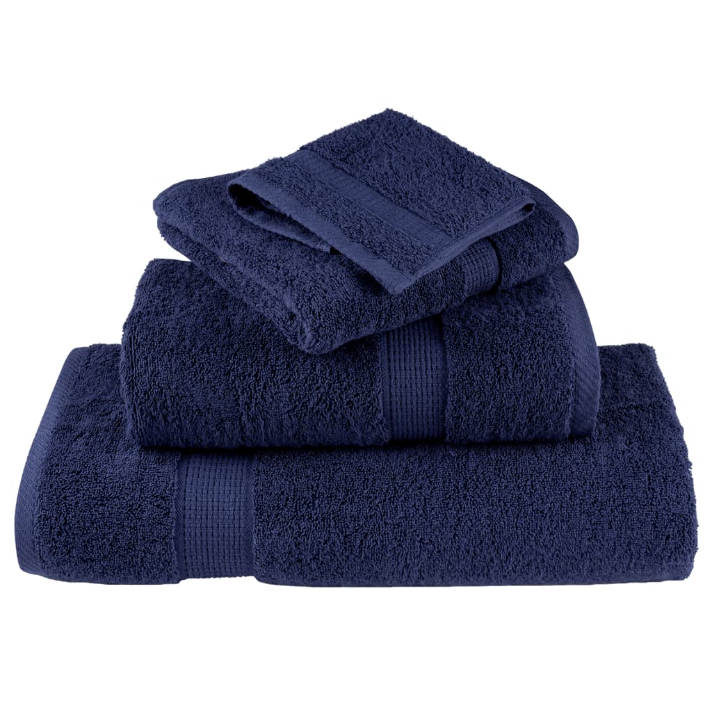 vidaXL Premium Towels "SOLUND" 4 pcs Navy Blue 100x200 cm 600 gsm
