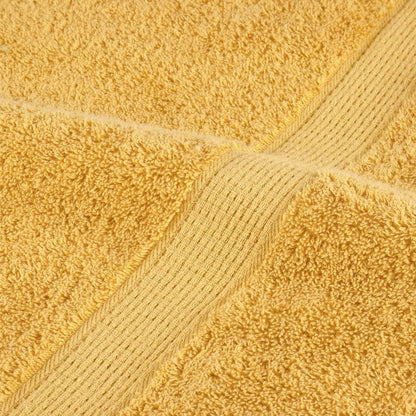 vidaXL Premium Guest Towels "SOLUND" 2 pcs Gold 30x50 cm 600 gsm