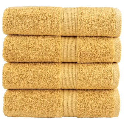 vidaXL Premium Guest Towels "SOLUND" 4 pcs Gold 30x50 cm 600 gsm