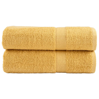 vidaXL Premium Hand Towels "SOLUND" 2 pcs Gold 50x100 cm 600 gsm