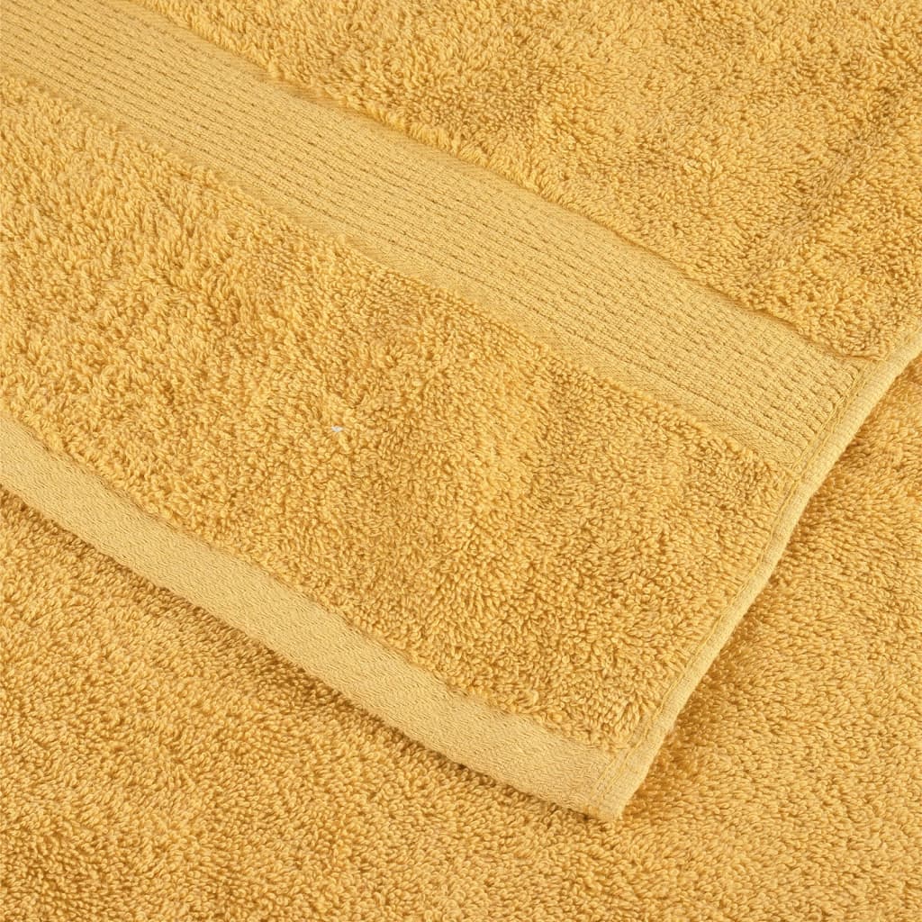 vidaXL Premium Hand Towels SOLUND 10pcs Gold 50x100cm 600gsm