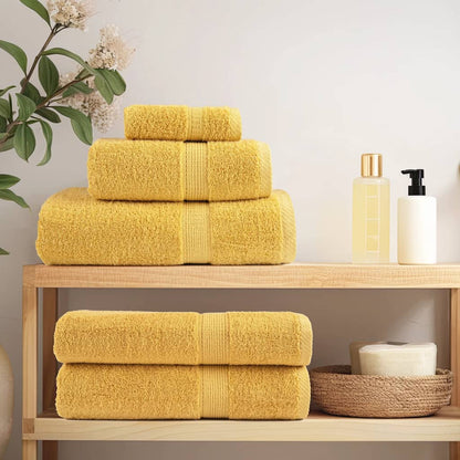vidaXL Premium Sauna Towels "SOLUND" 4 pcs Gold 80x200 cm 600 gsm