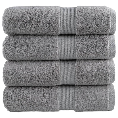 vidaXL Premium Wash Towels "SOLUND" 4 pcs Grey 30x30 cm 600 gsm