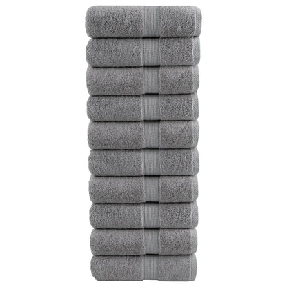 vidaXL Premium Wash Towels SOLUND 10pcs Grey 30x30cm 600gsm