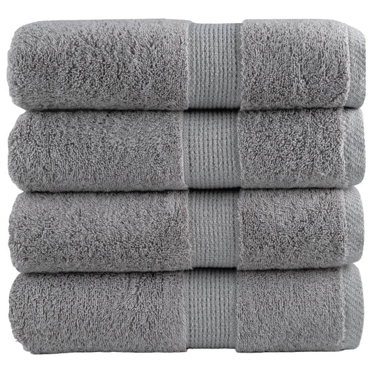 vidaXL Premium Guest Towels "SOLUND" 4 pcs Grey 30x50 cm 600 gsm