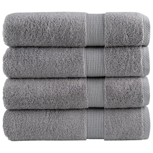 vidaXL Premium Hand Towels "SOLUND" 4 pcs Grey 50x100 cm 600 gsm