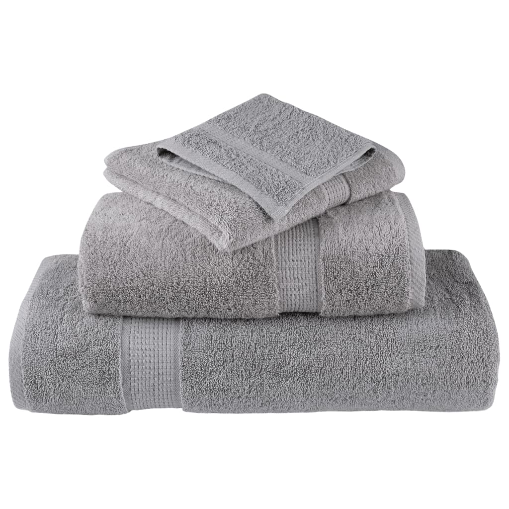 vidaXL Premium Shower Towels "SOLUND" 10 pcs Grey 70x140 cm 600 gsm