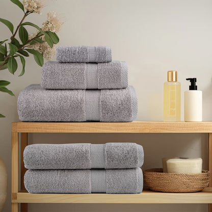 vidaXL Premium Bath Towels "SOLUND" 2 pcs Grey 100x150 cm 600 gsm