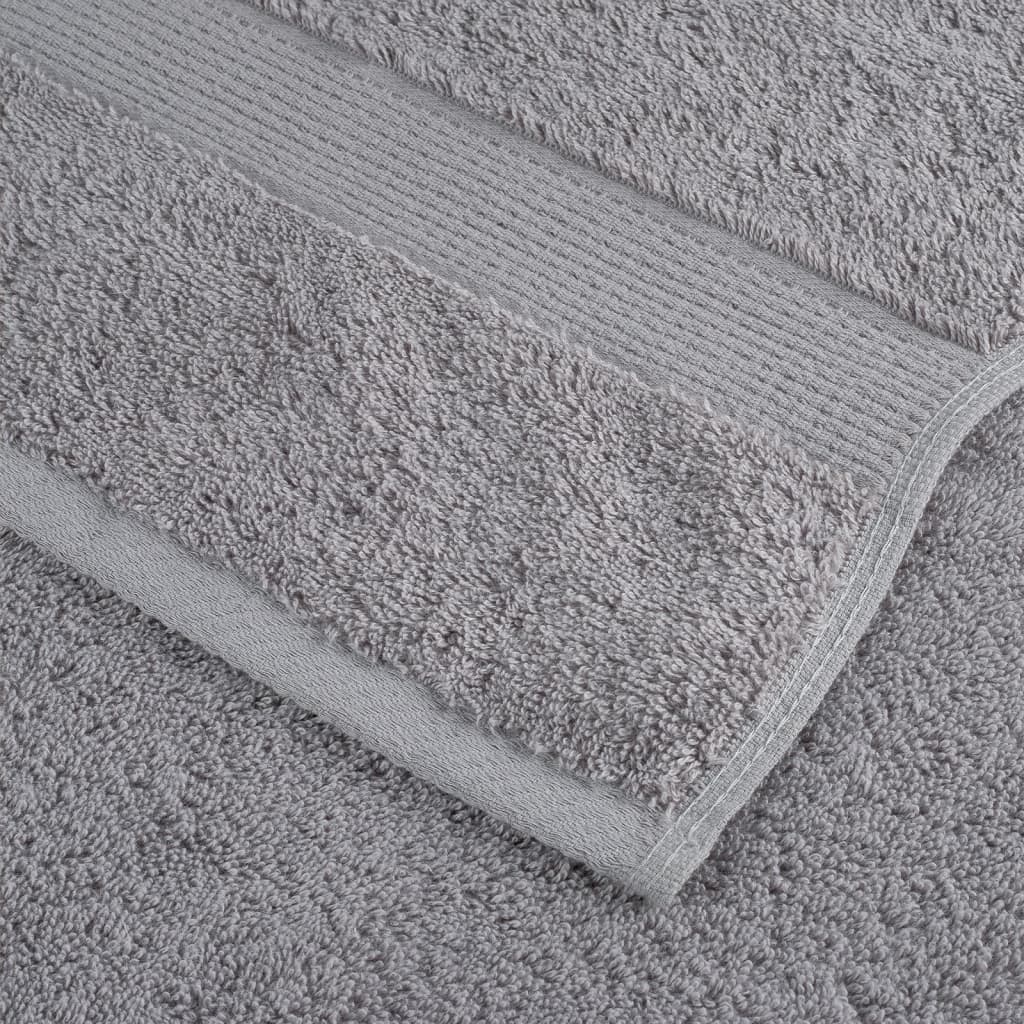 vidaXL Premium Bath Towels "SOLUND" 2 pcs Grey 100x150 cm 600 gsm