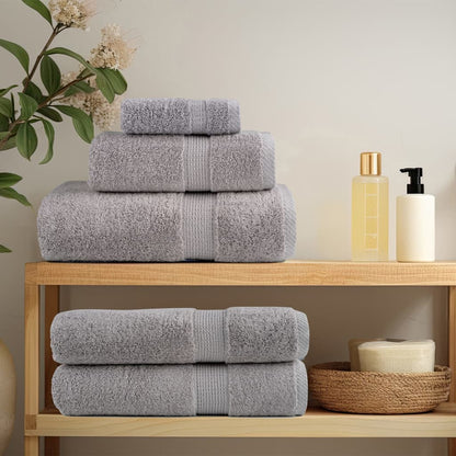 vidaXL Premium Bath Towels "SOLUND" 10 pcs Grey 100x150 cm 600 gsm