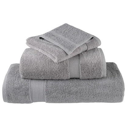 vidaXL Premium Sauna Towels "SOLUND" 2 pcs Grey 80x200 cm 600 gsm