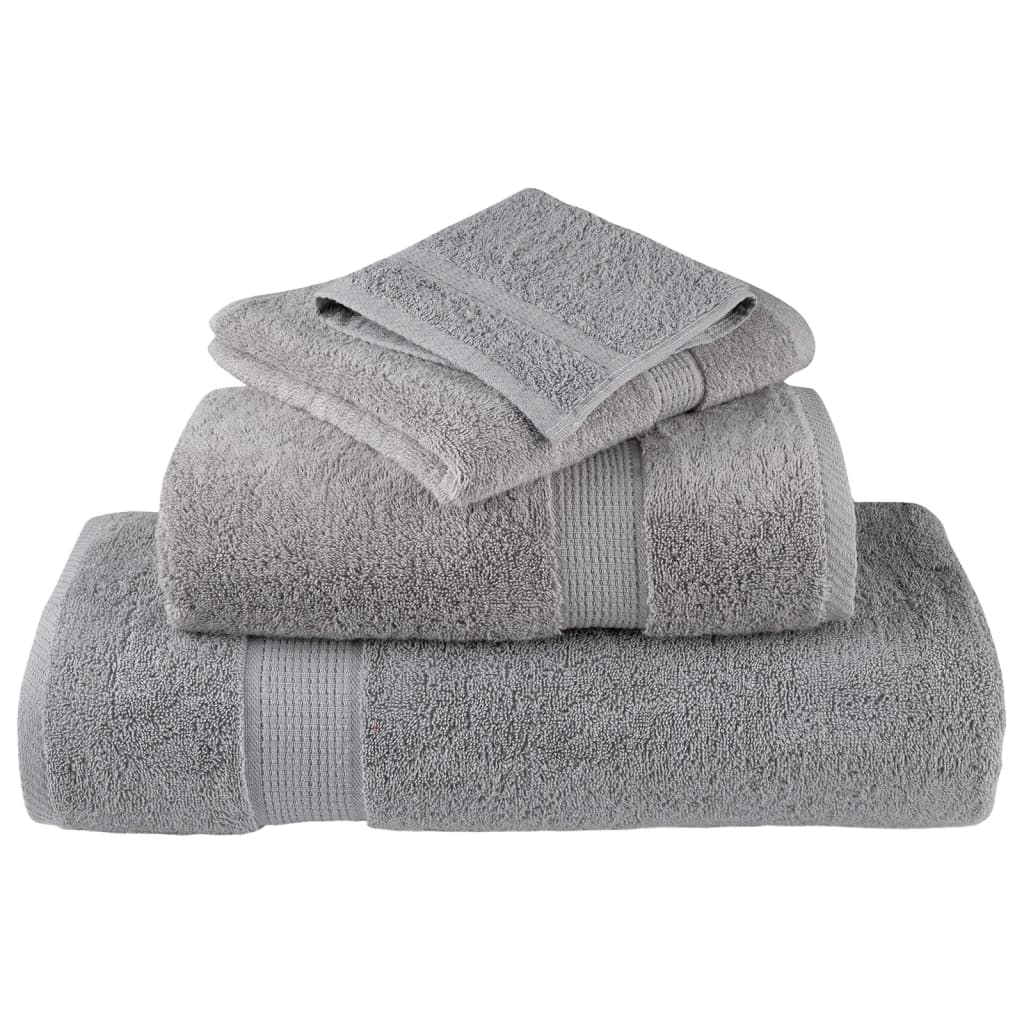 vidaXL Premium Sauna Towels "SOLUND" 2 pcs Grey 80x200 cm 600 gsm