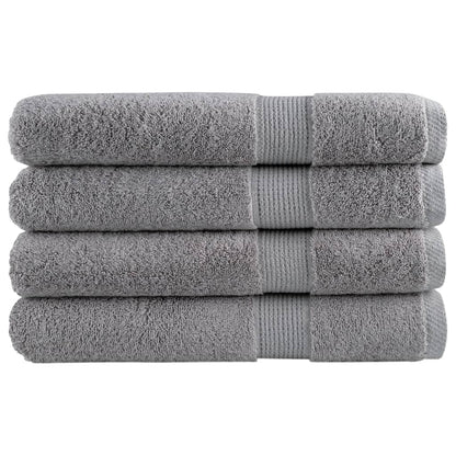 vidaXL Premium Sauna Towels "SOLUND" 4 pcs Grey 80x200 cm 600 gsm
