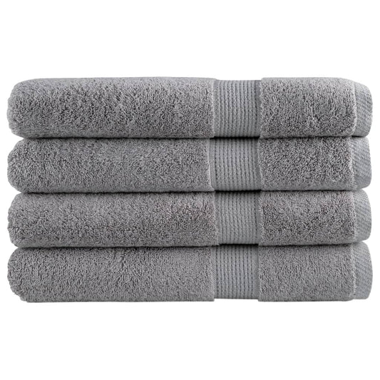 vidaXL Premium Sauna Towels "SOLUND" 4 pcs Grey 80x200 cm 600 gsm