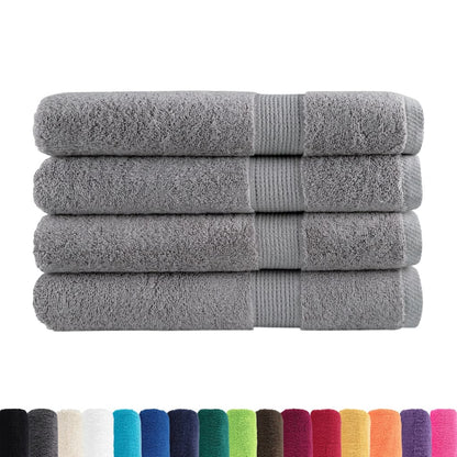 vidaXL Premium Sauna Towels "SOLUND" 4 pcs Grey 80x200 cm 600 gsm