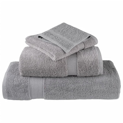 vidaXL Premium Sauna Towels "SOLUND" 10 pcs Grey 80x200 cm 600 gsm