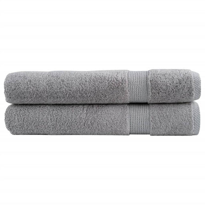 vidaXL Premium Towels "SOLUND" 2 pcs Grey 100x200 cm 600 gsm