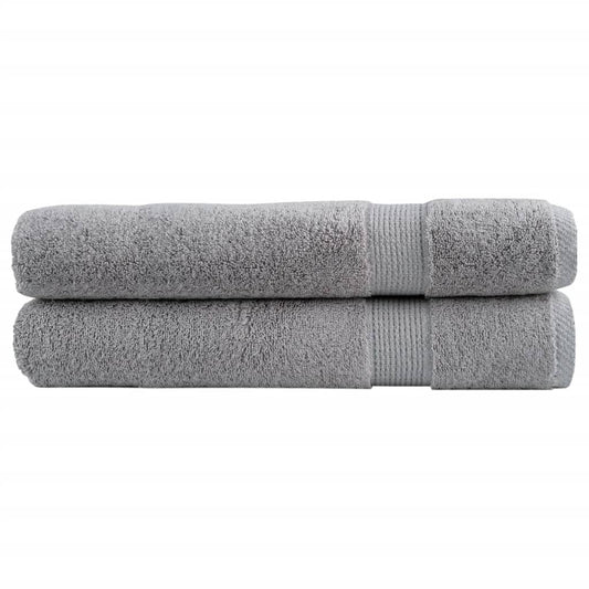 vidaXL Premium Towels "SOLUND" 2 pcs Grey 100x200 cm 600 gsm