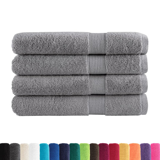 vidaXL Premium Towels SOLUND 4pcs Grey 100x200cm 600gsm