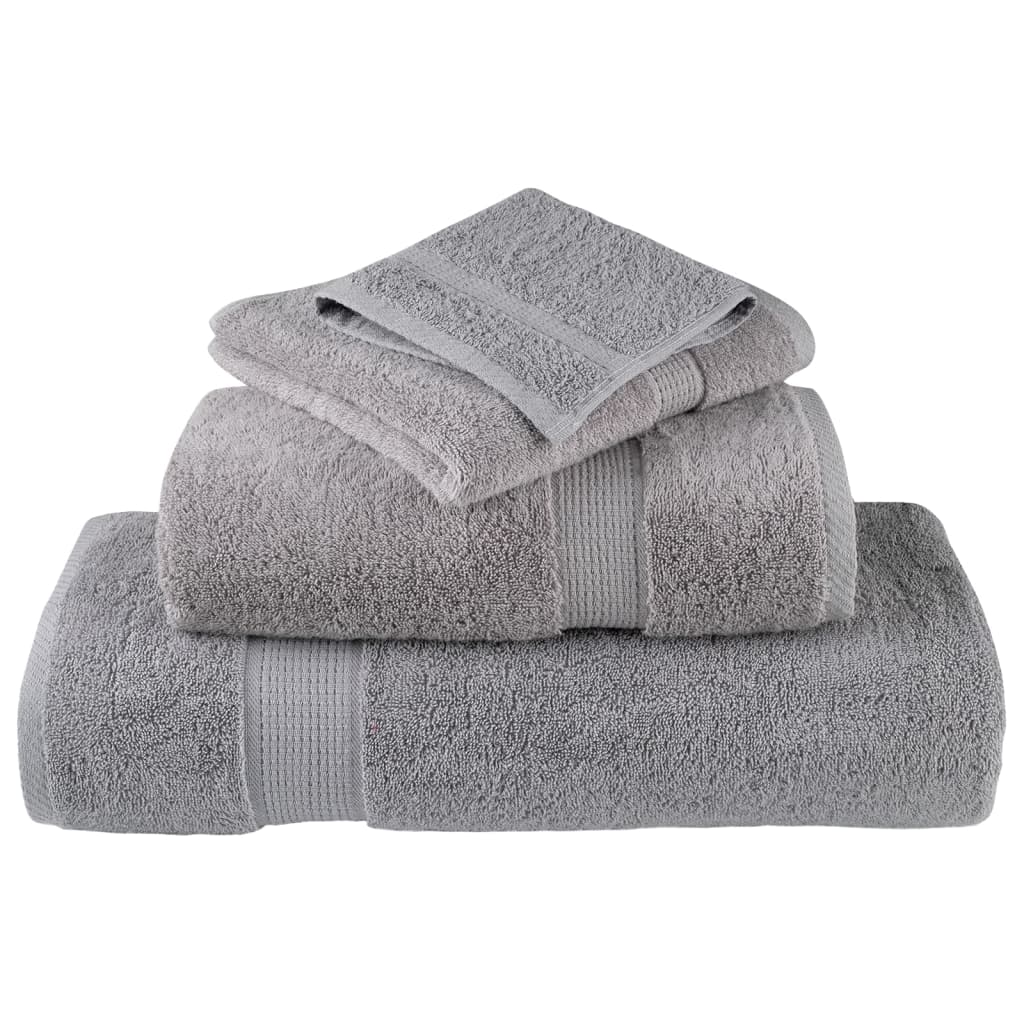 vidaXL Premium Towels "SOLUND" 4 pcs Grey 100x200 cm 600 gsm