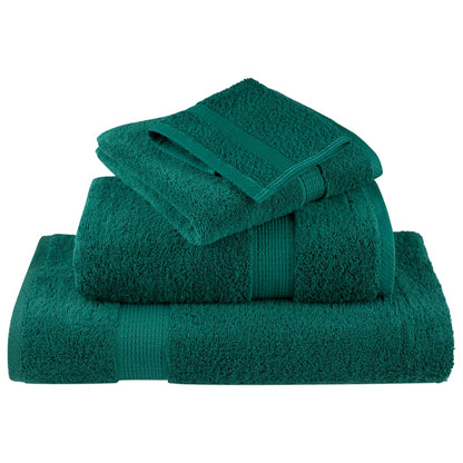 vidaXL Premium Towels SOLUND 10 pcs Green 100x200 cm 600 gsm