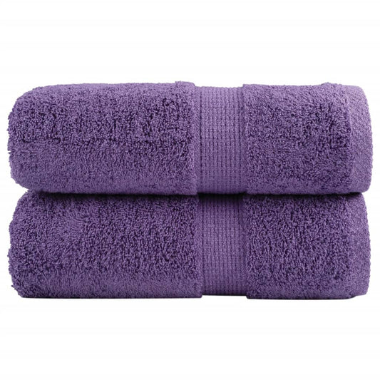vidaXL Premium Wash Towels SOLUND 2 pcs Purple 30x30 cm 600 gsm