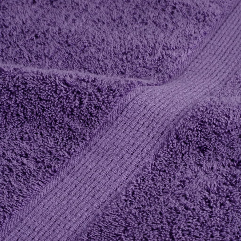 vidaXL Premium Wash Towels SOLUND 2 pcs Purple 30x30 cm 600 gsm