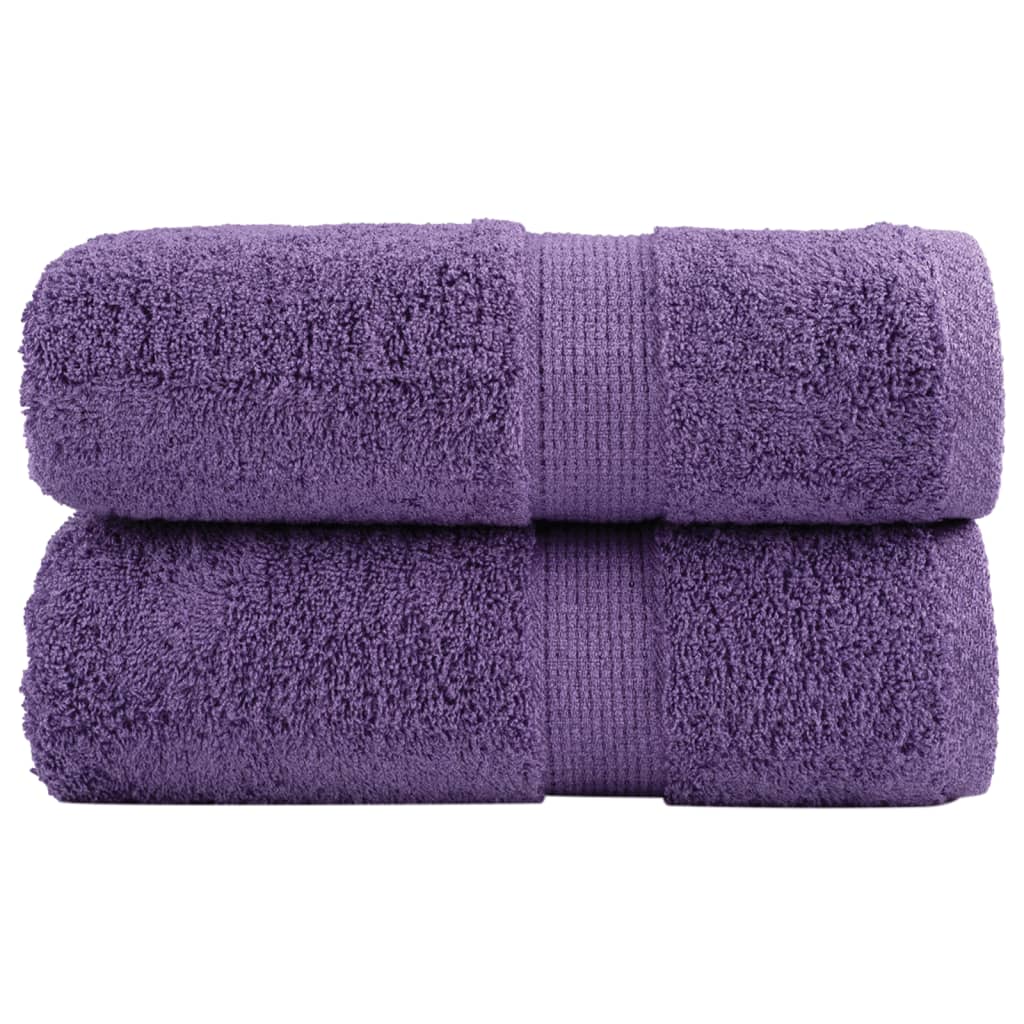 vidaXL Premium Guest Towels SOLUND 2 pcs Purple 30x50 cm 600 gsm