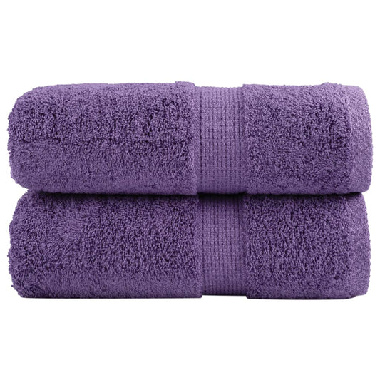 vidaXL Premium Guest Towels SOLUND 2 pcs Purple 30x50 cm 600 gsm