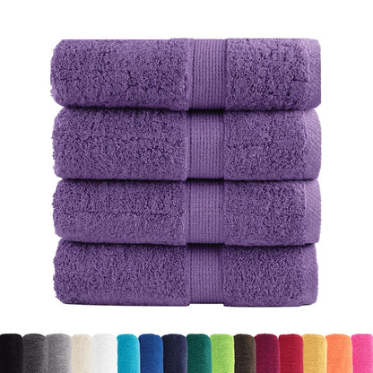 vidaXL Premium Guest Towels SOLUND 4 pcs Purple 30x50 cm 600 gsm