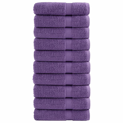 vidaXL Premium Hand Towels SOLUND 10 pcs Purple 50x100 cm 600 gsm