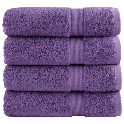 vidaXL Premium Shower Towels SOLUND 4 pcs Purple 70x140 cm 600 gsm