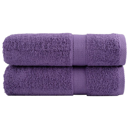 vidaXL Premium Bath Towels "SOLUND" 2 pcs Purple 100x150 cm 600 gsm
