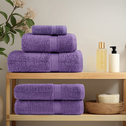 vidaXL Premium Bath Towels "SOLUND" 2 pcs Purple 100x150 cm 600 gsm