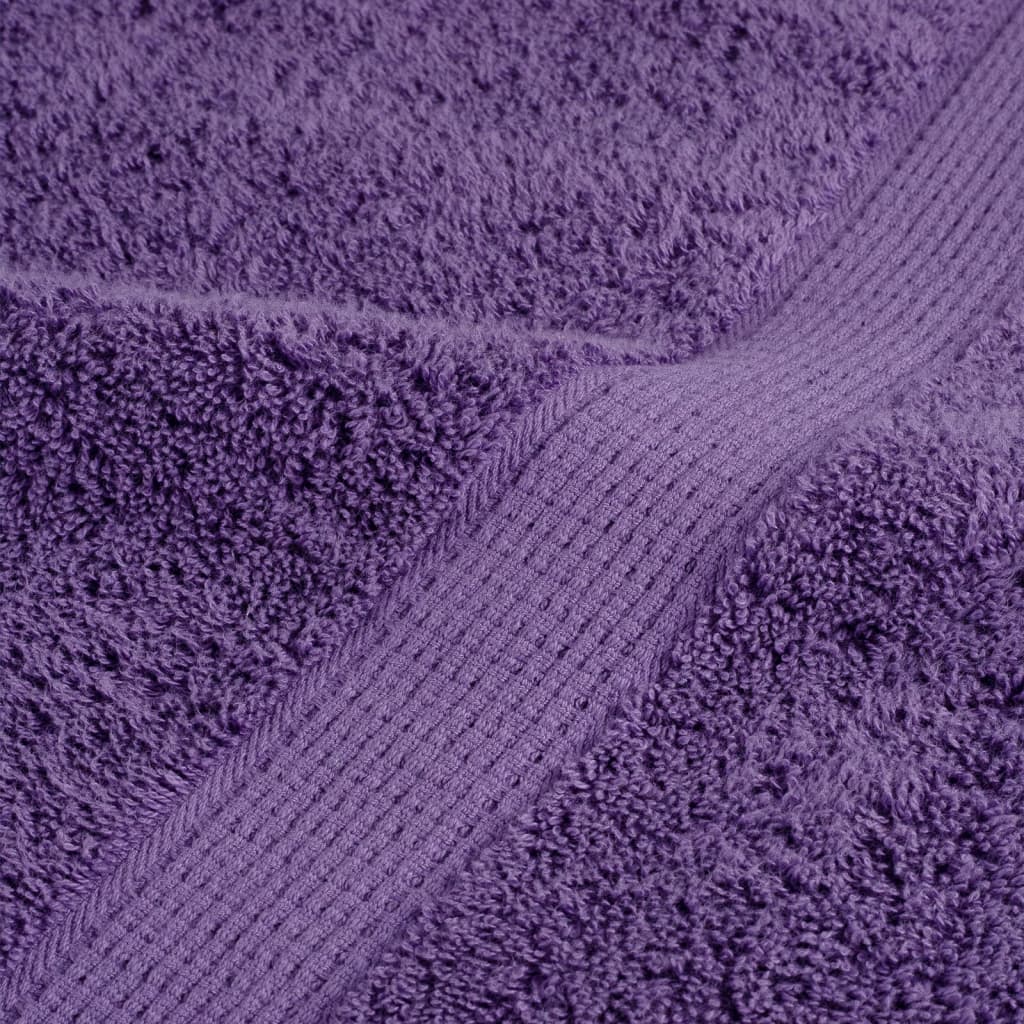 vidaXL Premium Bath Towels "SOLUND" 2 pcs Purple 100x150 cm 600 gsm