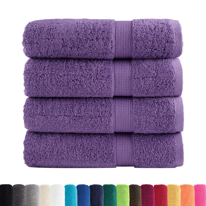 vidaXL Premium Bath Towels "SOLUND" 4 pcs Purple 100x150 cm 600 gsm
