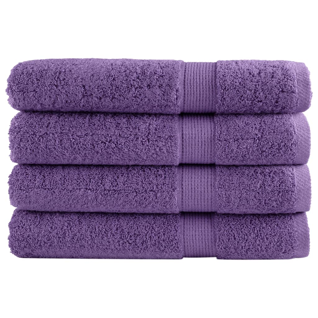 vidaXL Premium Sauna Towels SOLUND 4 pcs Purple 80x200 cm 600 gsm