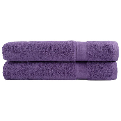 vidaXL Premium Towels SOLUND 2 pcs Purple 100x200 cm 600 gsm