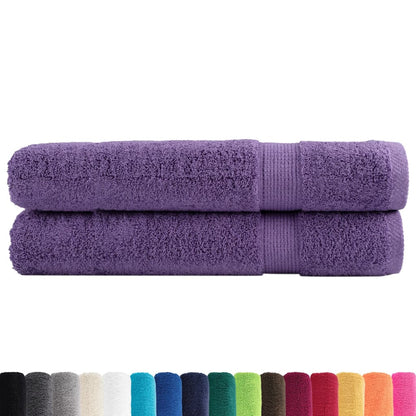 vidaXL Premium Towels SOLUND 2 pcs Purple 100x200 cm 600 gsm