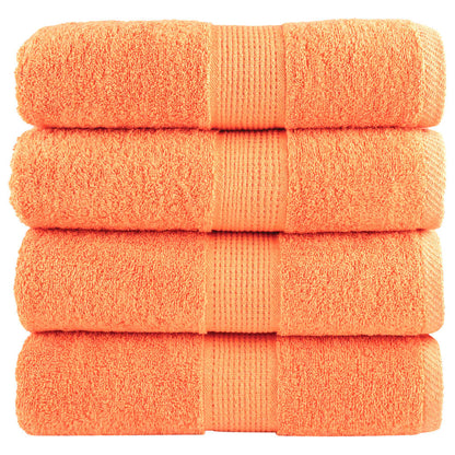 vidaXL Premium Guest Towels SOLUND 4 pcs Orange 30x50 cm 600 gsm