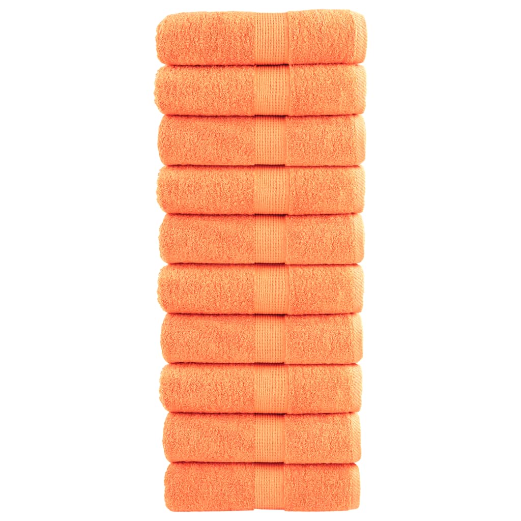 vidaXL Premium Guest Towels SOLUND 10 pcs Orange 30x50 cm 600 gsm
