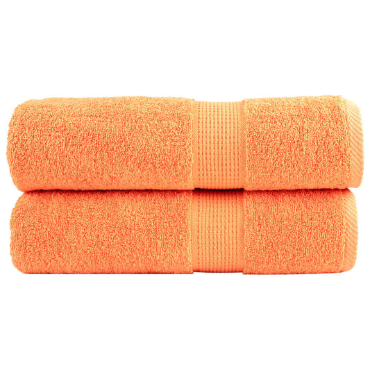 vidaXL Premium Shower Towels SOLUND 2 pcs Orange 70x140 cm 600 gsm