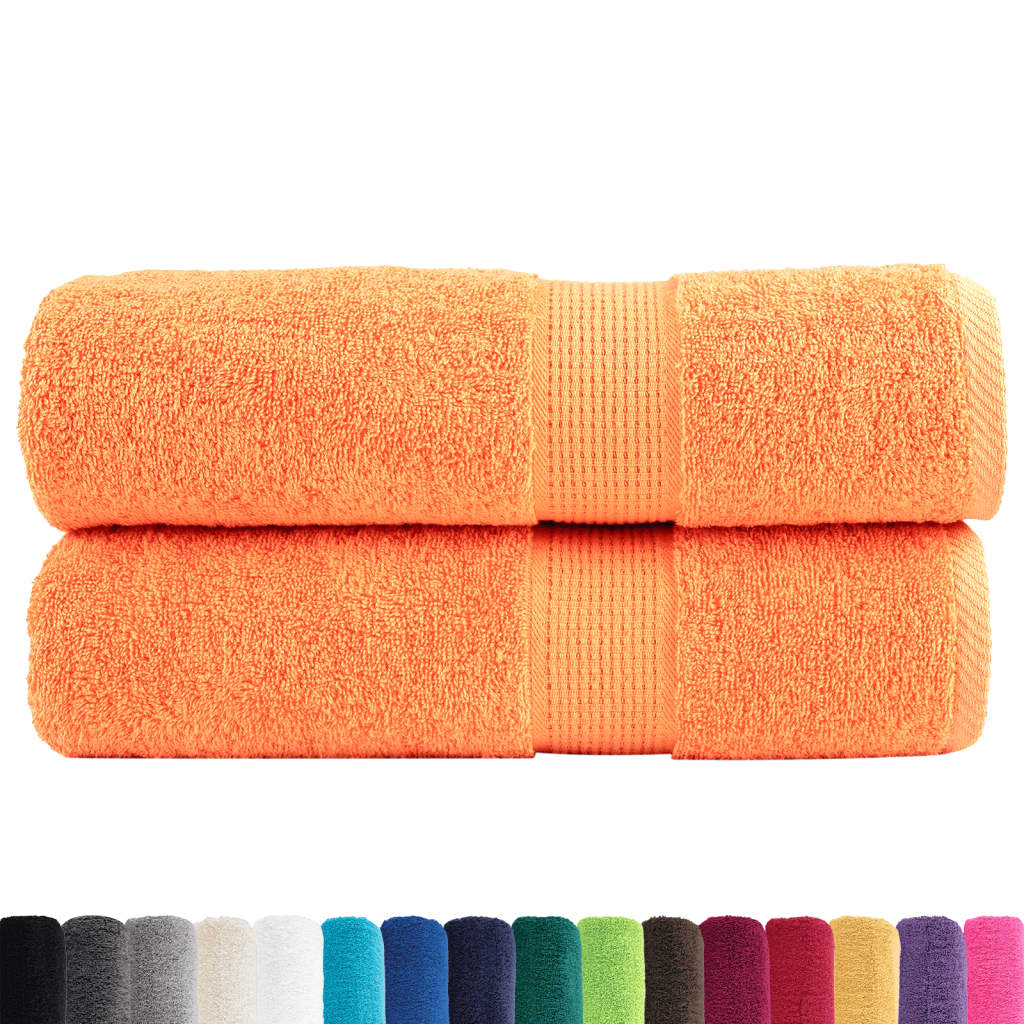 vidaXL Premium Shower Towels SOLUND 2 pcs Orange 70x140 cm 600 gsm