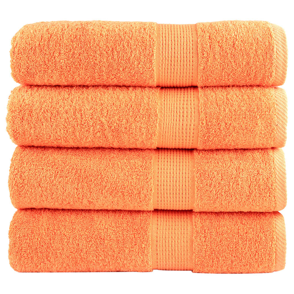 vidaXL Premium Shower Towels SOLUND 4 pcs Orange 70x140 cm 600 gsm