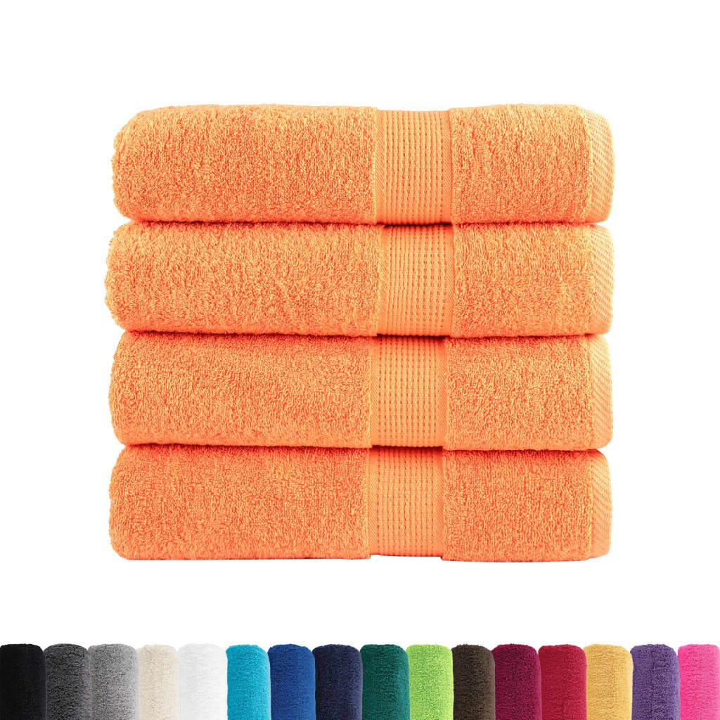 vidaXL Premium Shower Towels SOLUND 4 pcs Orange 70x140 cm 600 gsm