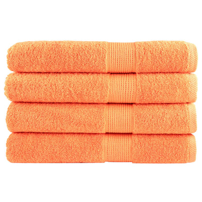 vidaXL Premium Sauna Towels SOLUND 4 pcs Orange 80x200 cm 600 gsm