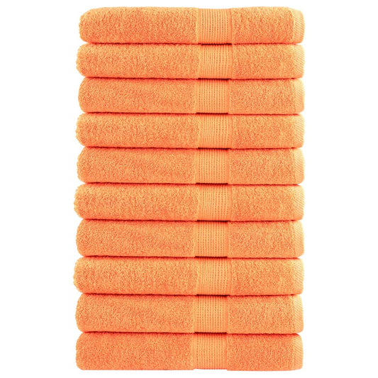 vidaXL Premium Sauna Towels SOLUND 10 pcs Orange 80x200 cm 600 gsm