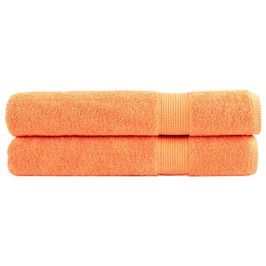 vidaXL Premium Towels SOLUND 2 pcs Orange 100x200 cm 600 gsm